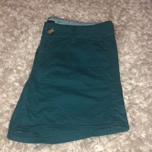 American Eagle Teal Midi Shorts Size 6